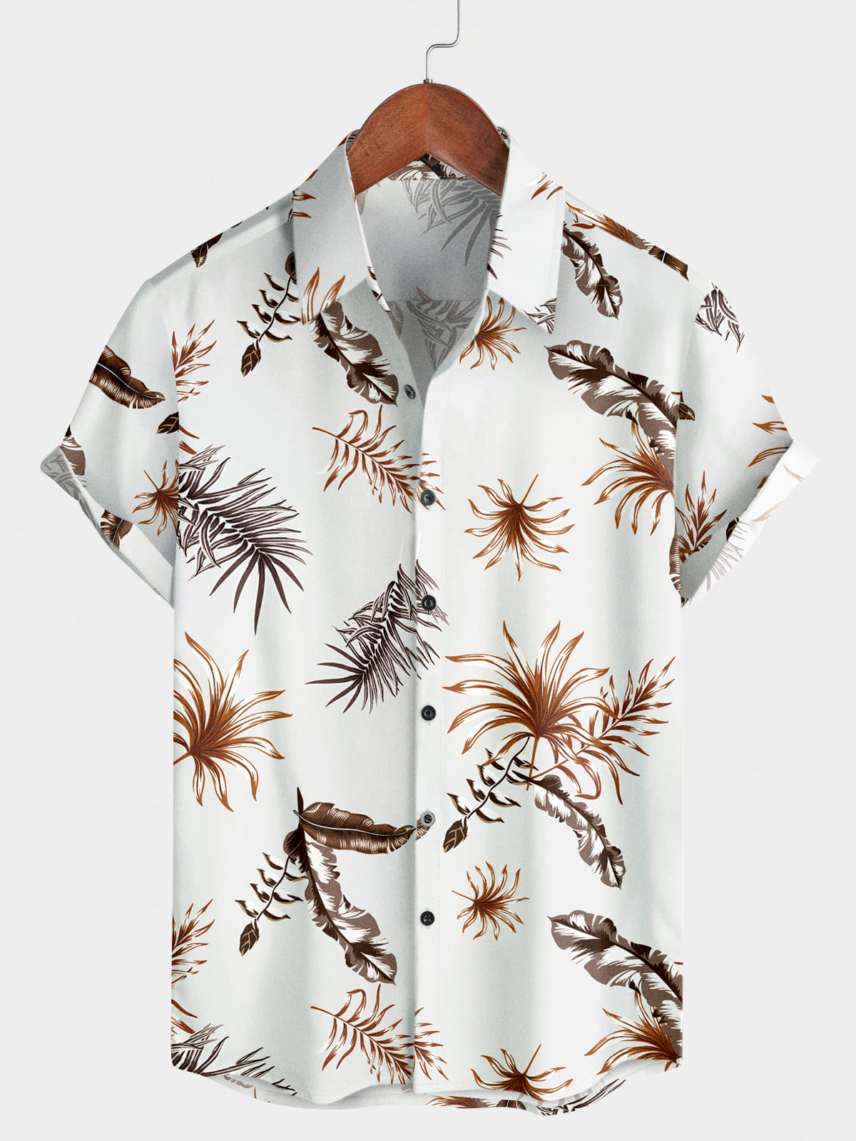 Chemise à manches courtes à fleurs pour hommes