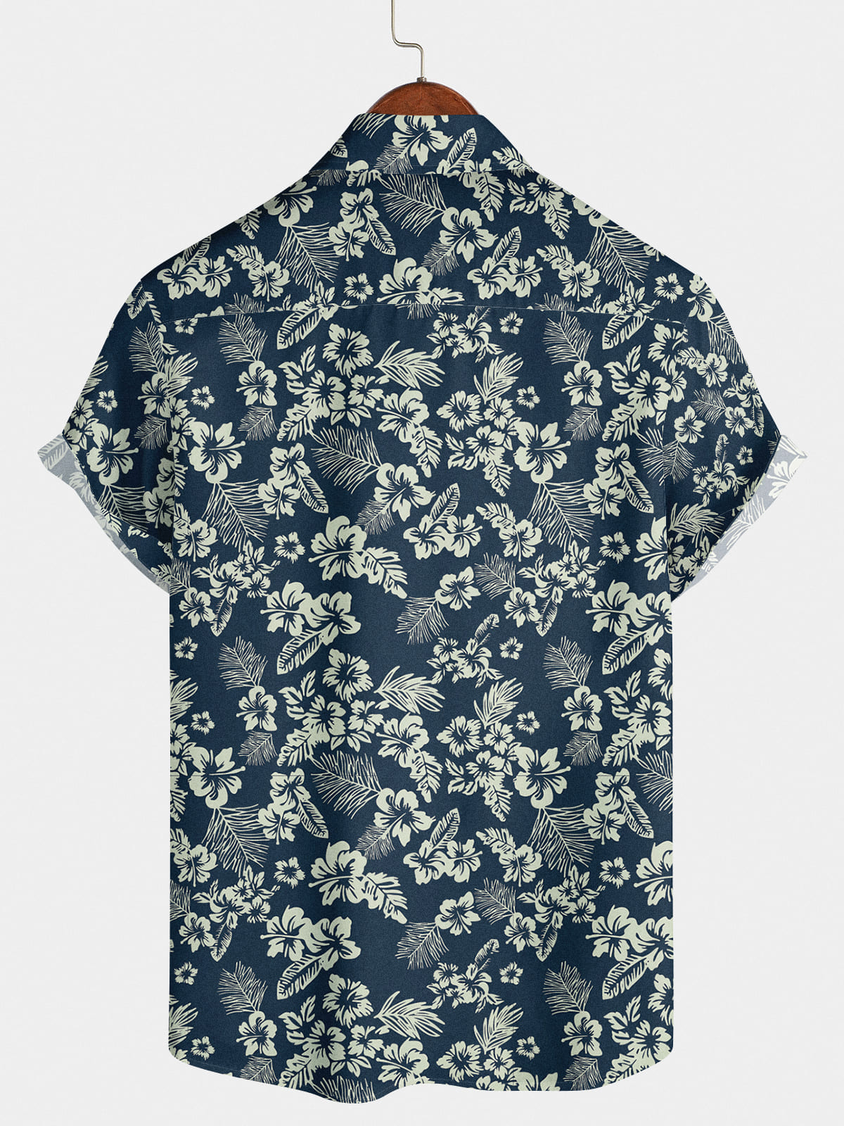 Chemise à manches courtes à imprimé floral pour hommes