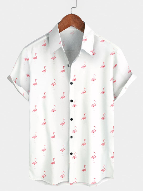 Chemise à manches courtes Flamingo pour hommes