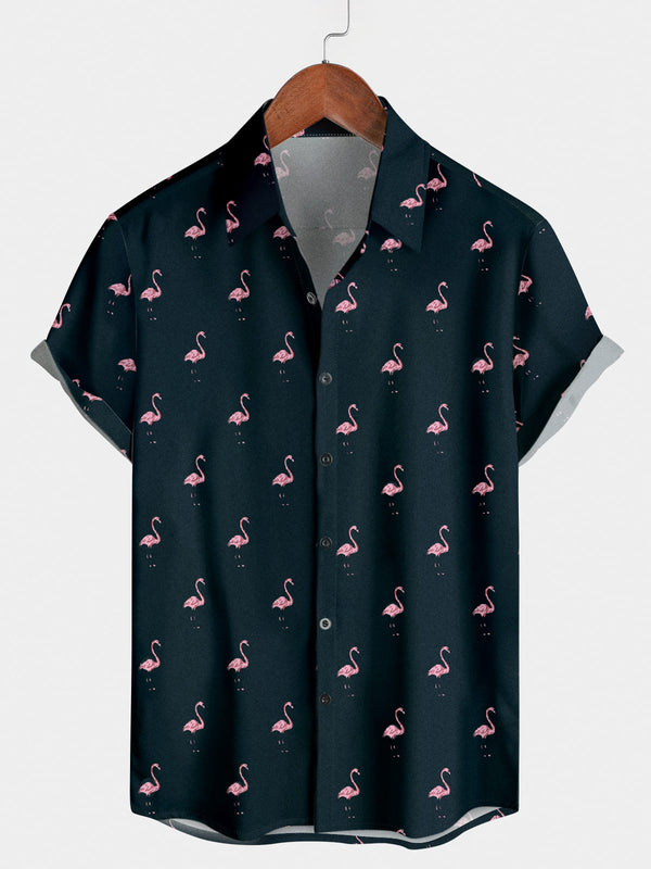 Chemise à manches courtes Flamingo pour hommes