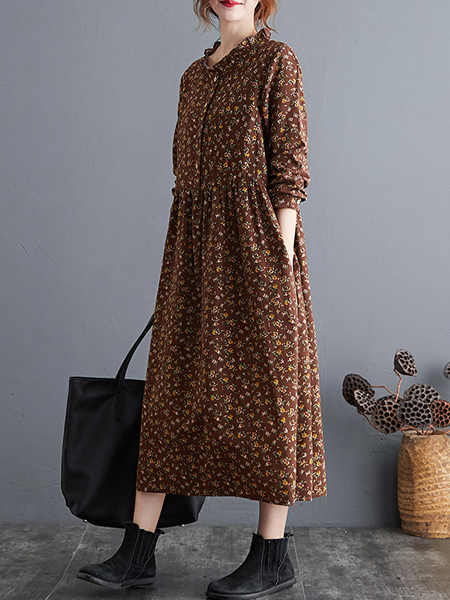 Vintage floral long dress