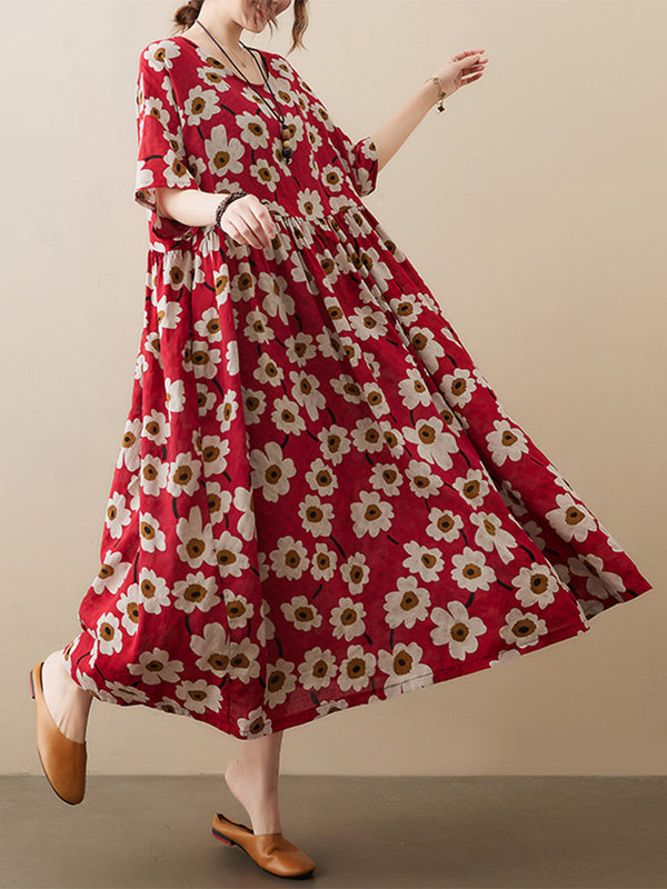 Floral Plus Size Casual Dress