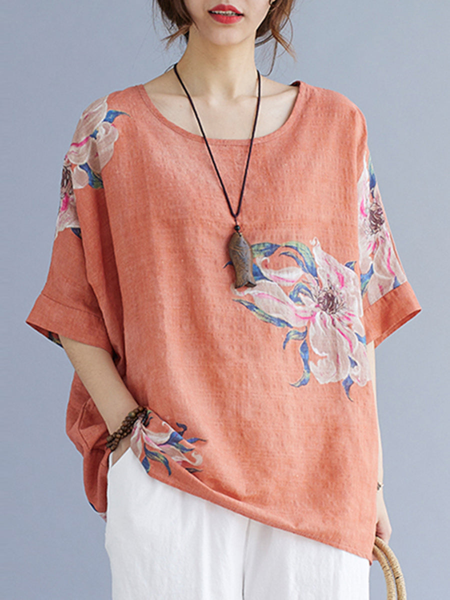 Art printed oversized shirt