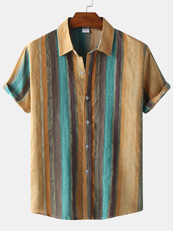 Camicia a maniche corte casual hawaiana da uomo