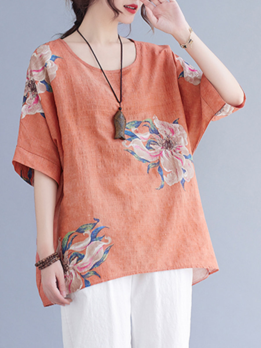 Art printed oversized shirt