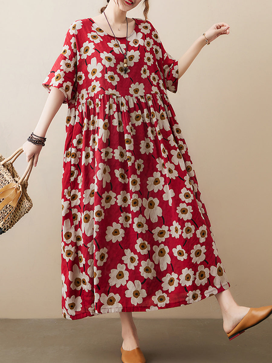 Floral Plus Size Casual Dress