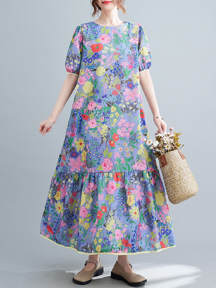 Floral Holiday Loose Dress