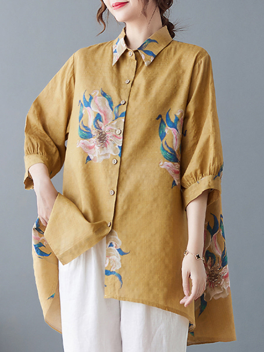 Summer loose floral shirt