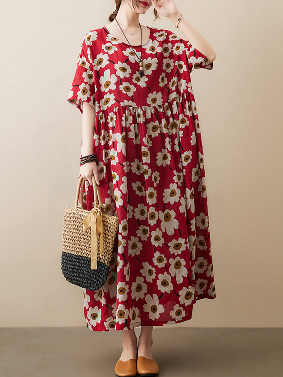 Floral Plus Size Casual Dress