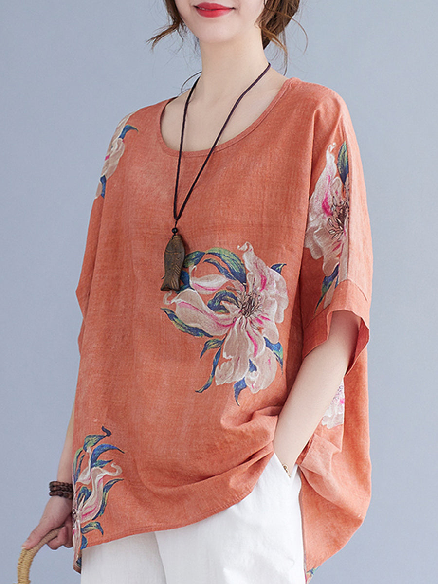 Art printed oversized shirt