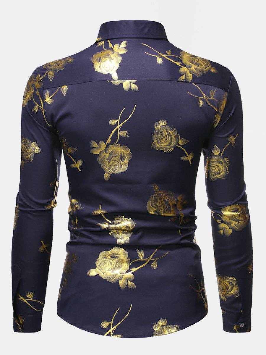 Men's rose gilded long sleeve shirt