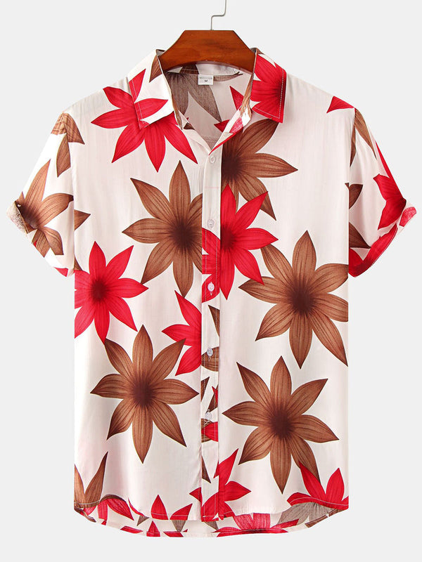 Camicia hawaiana da uomo a manica corta