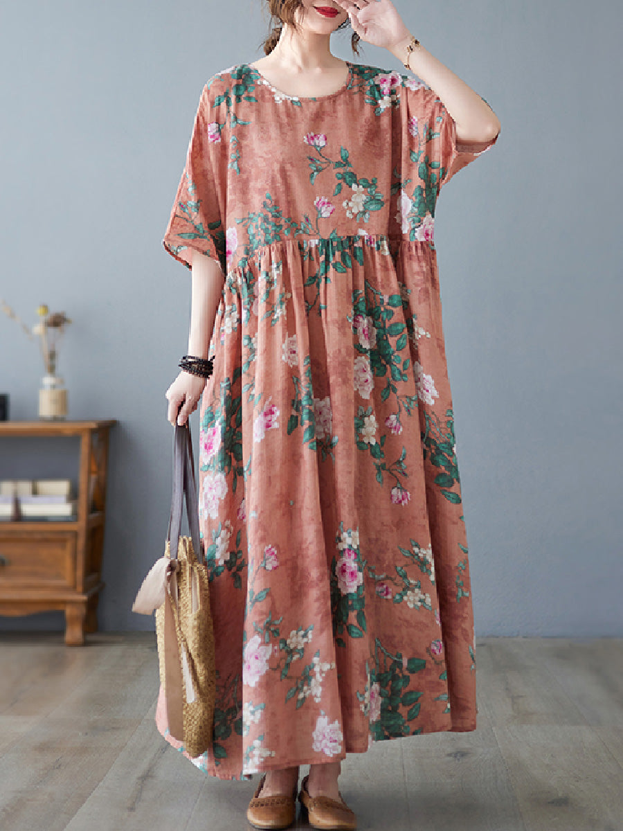 Floral Plus Size Casual Dress