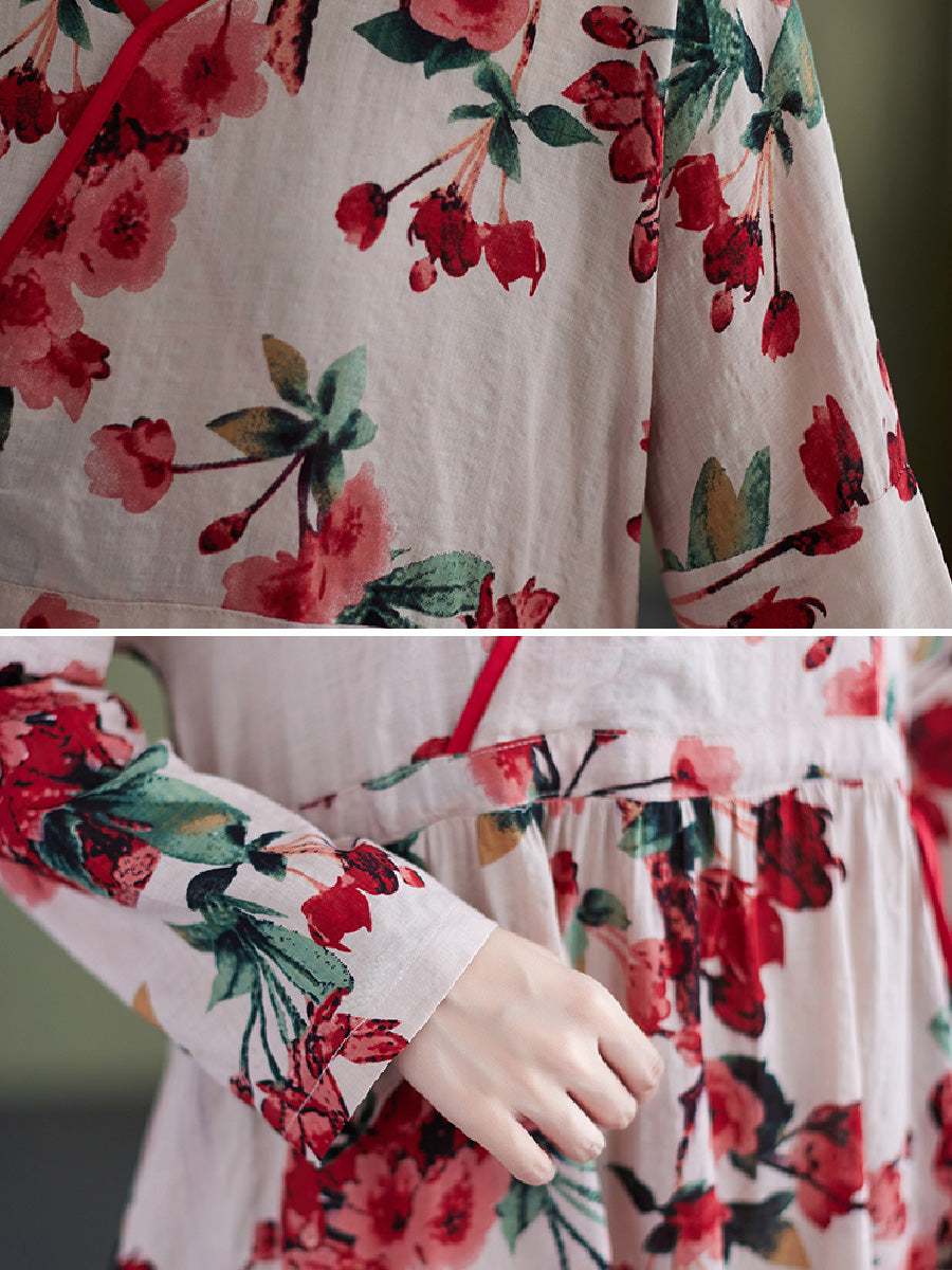 Floral Casual Long Sleeve Dress