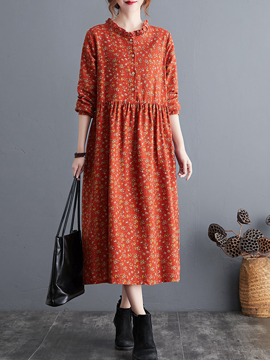 Vintage floral long dress