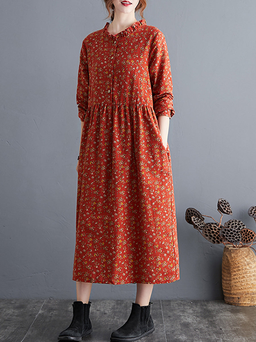 Vintage floral long dress