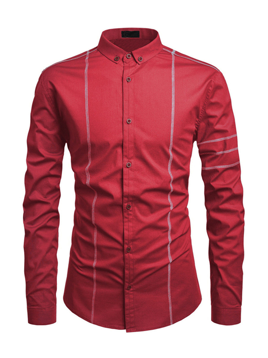 Men's business casual Long Sleeve Shirt