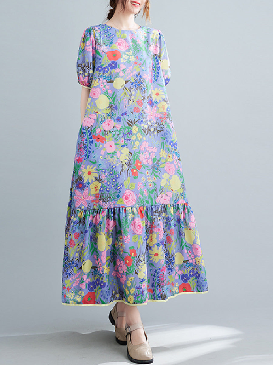 Floral Holiday Loose Dress