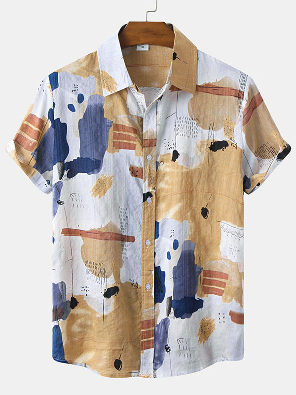 Camicia casual da uomo a maniche corte per le vacanze