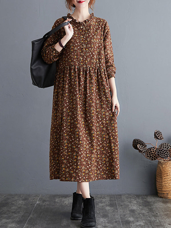 Vintage floral long dress