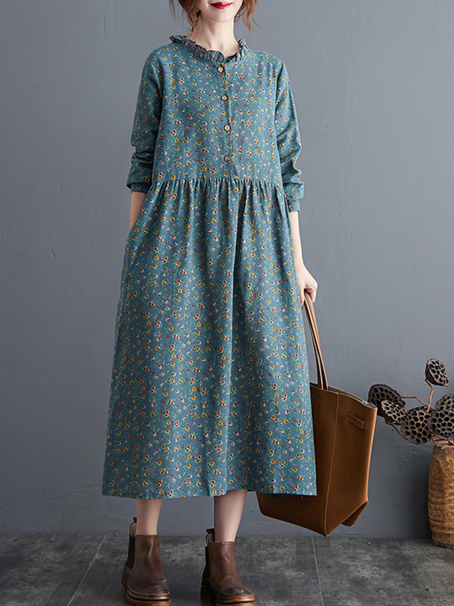 Vintage floral long dress