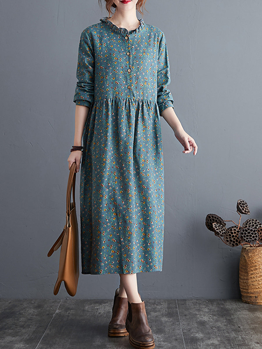 Vintage floral long dress