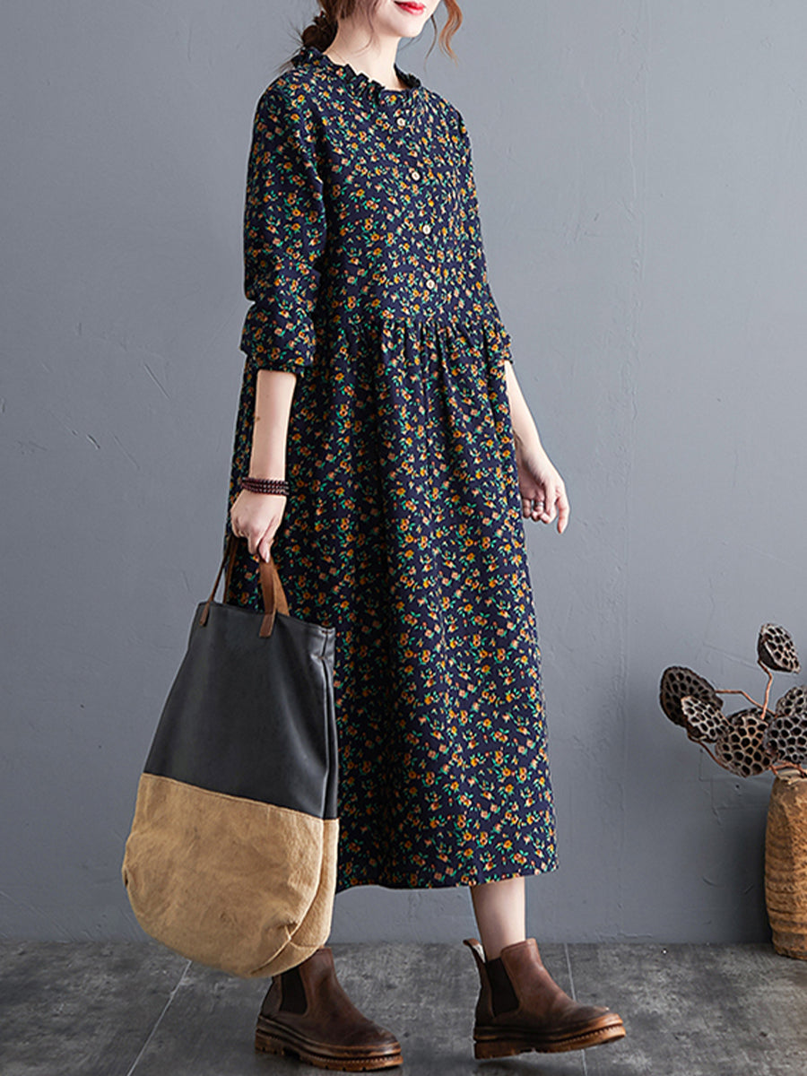 Vintage floral long dress