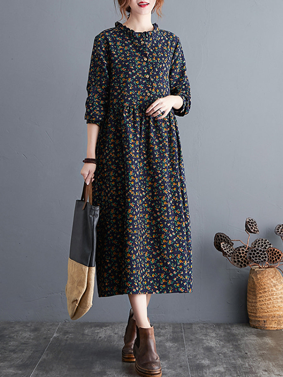 Vintage floral long dress